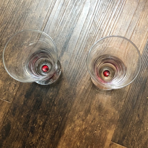 Set of two 2.5 - 3 ounce cordial liqueur glasses di Amore handblown shot glasses - Picture 2 of 8